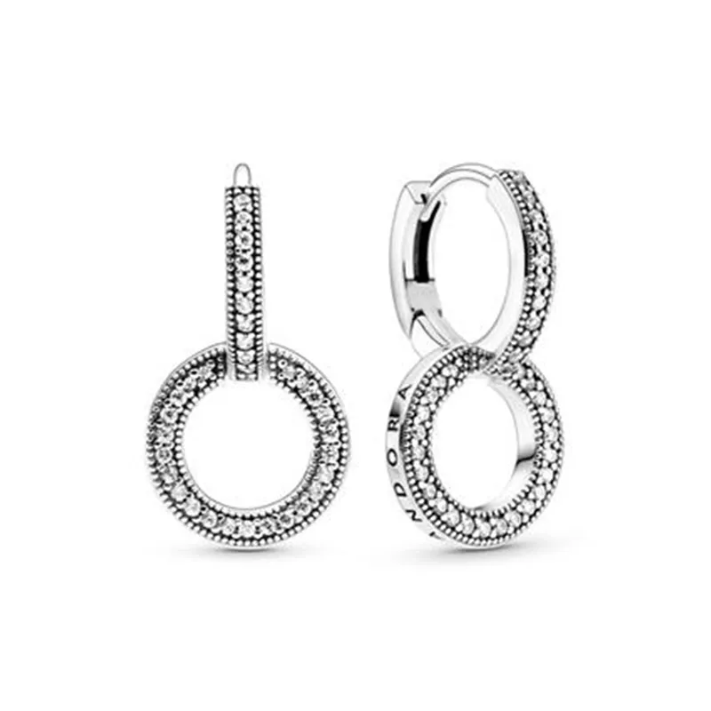 Pendientes Pandora Doble Aro Brillante 299052C01