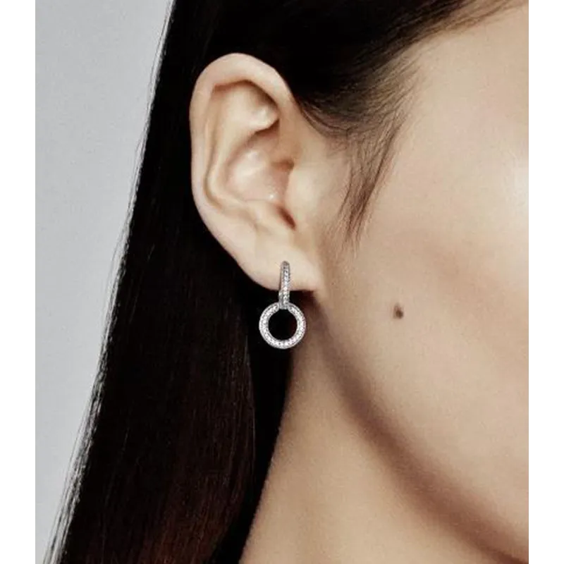 Pendientes Pandora Doble Aro Brillante 299052C01