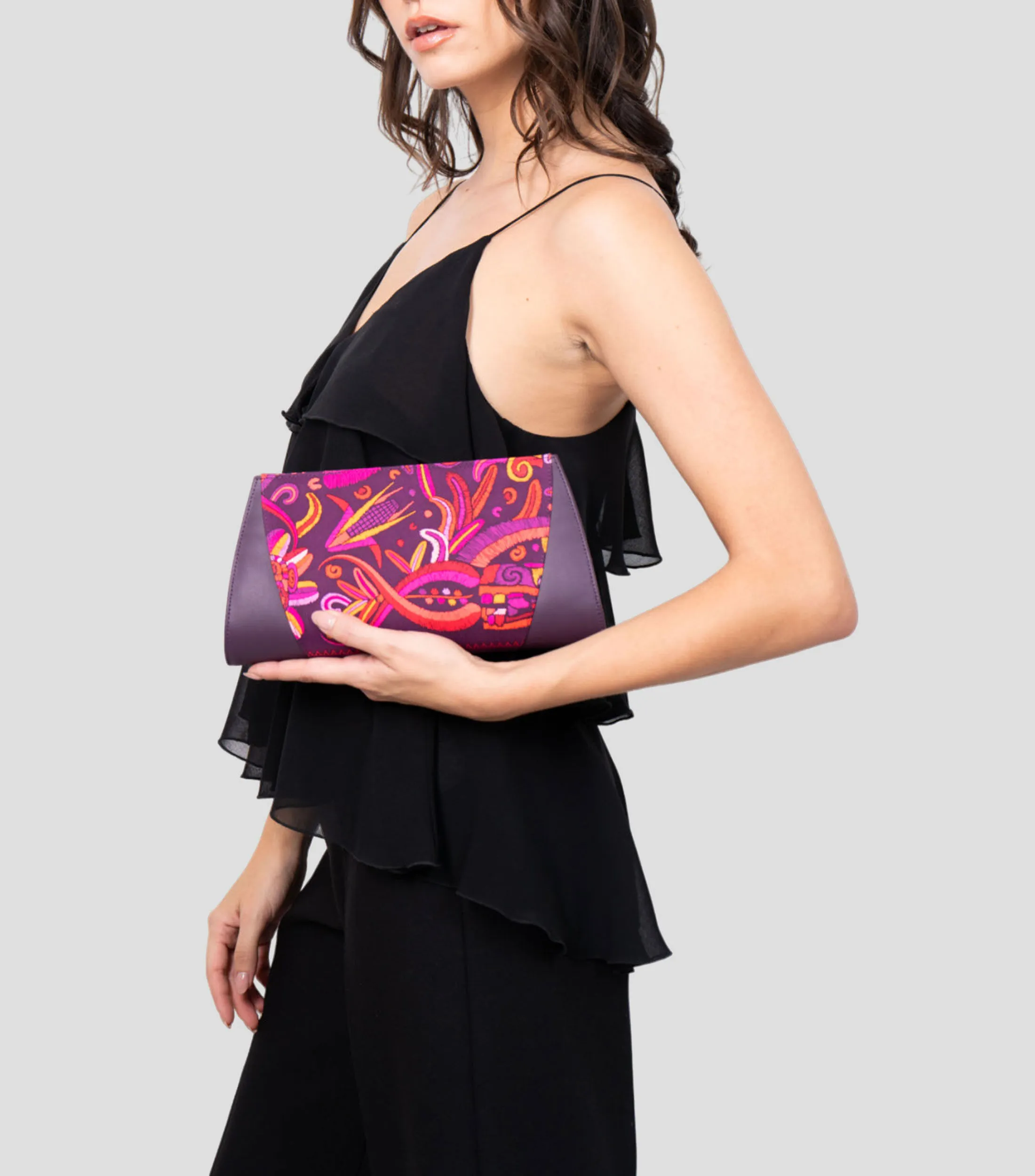Pineda Covalin Bolso Clutch Quetzalcóatl Mujer