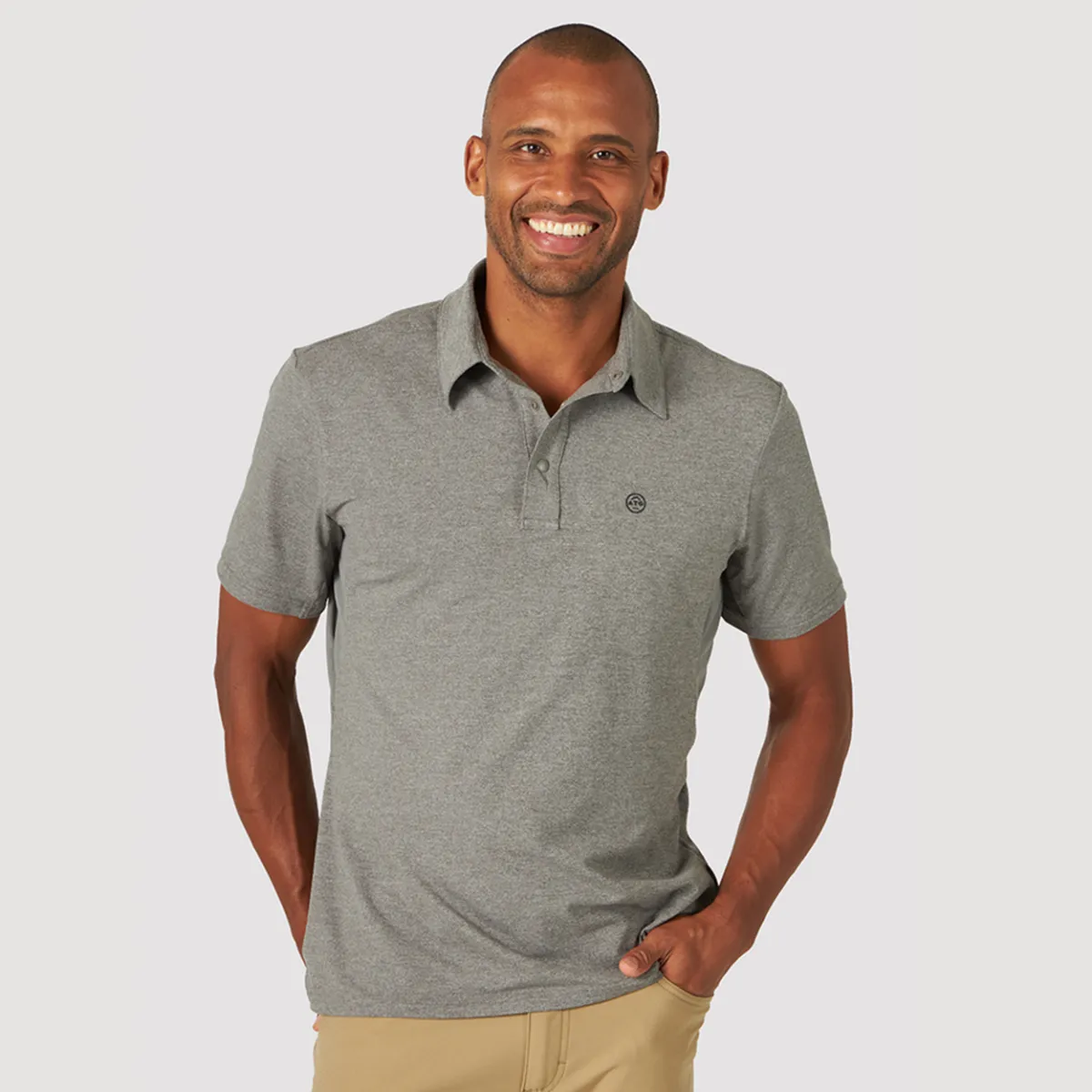 Polera Outdoor Hombre ATG by Wrangler Performance Crew Gris