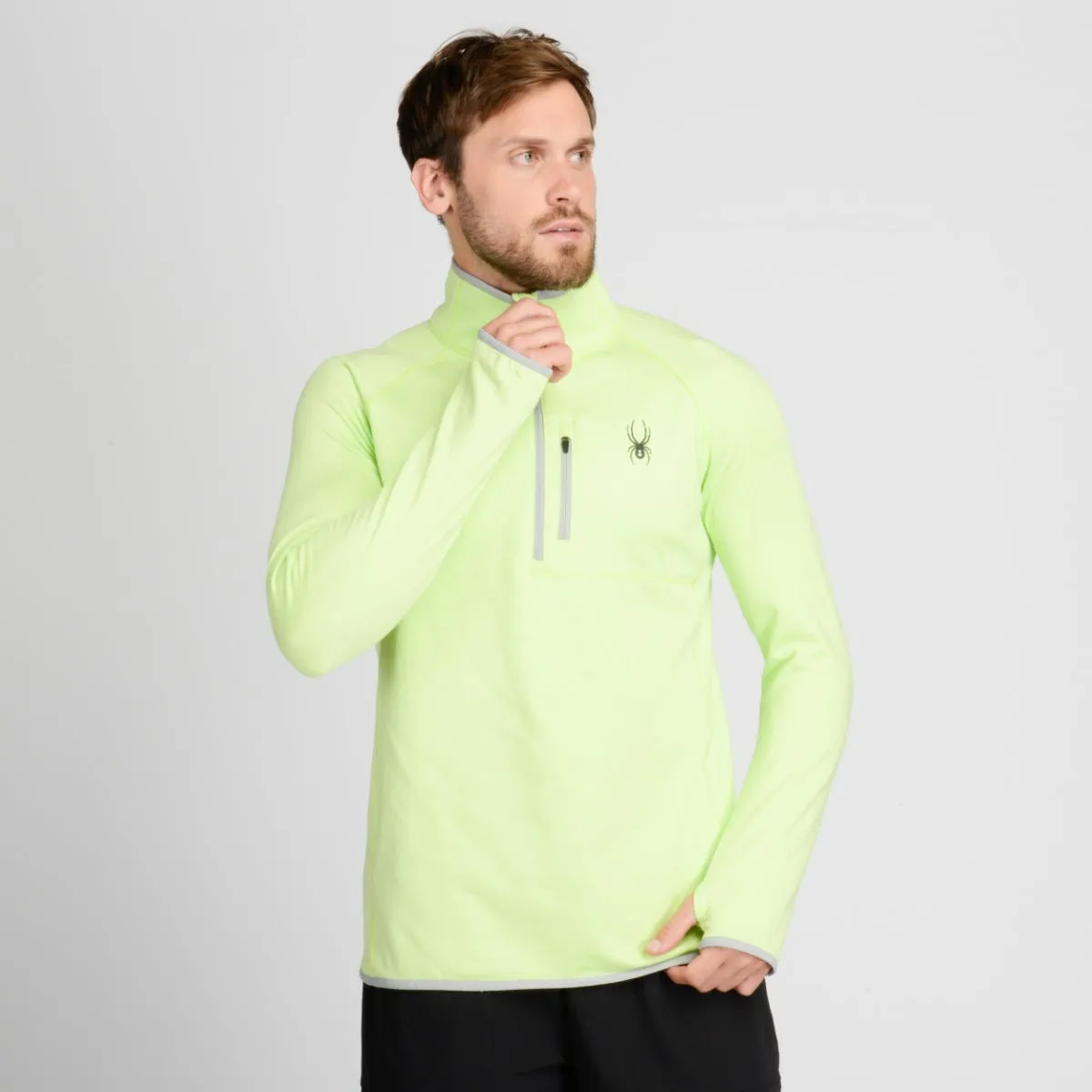 Polerón Outdoor Hombre Spyder Quarter Zip WL Amarillo