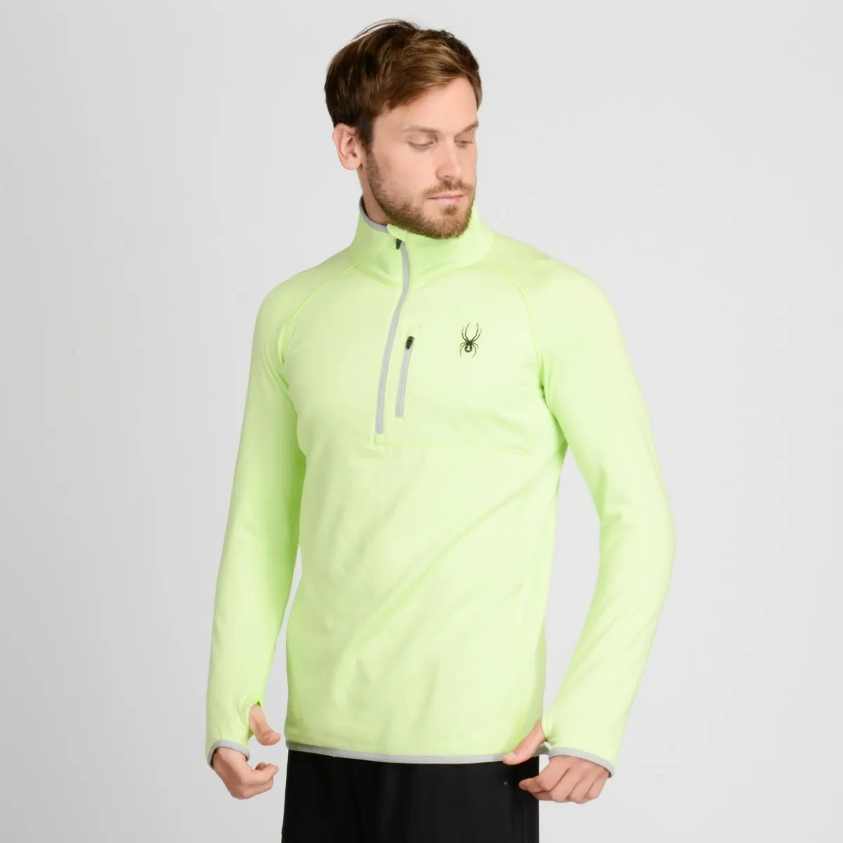 Polerón Outdoor Hombre Spyder Quarter Zip WL Amarillo