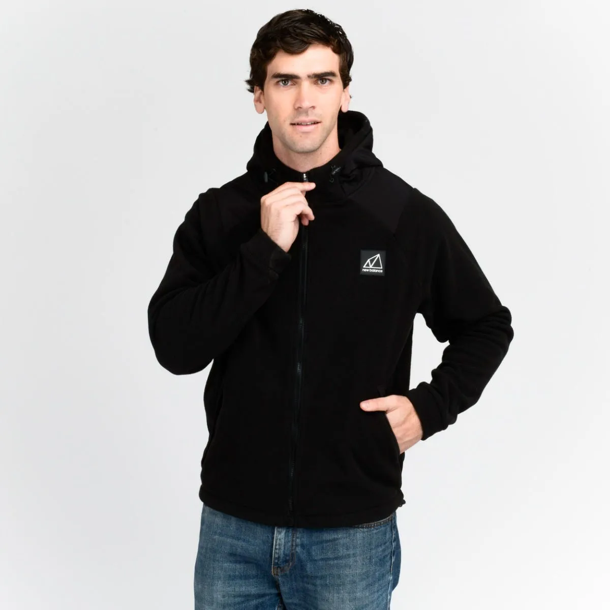 Polerón Polar Outdoor Hombre New Balance Fleece Negro