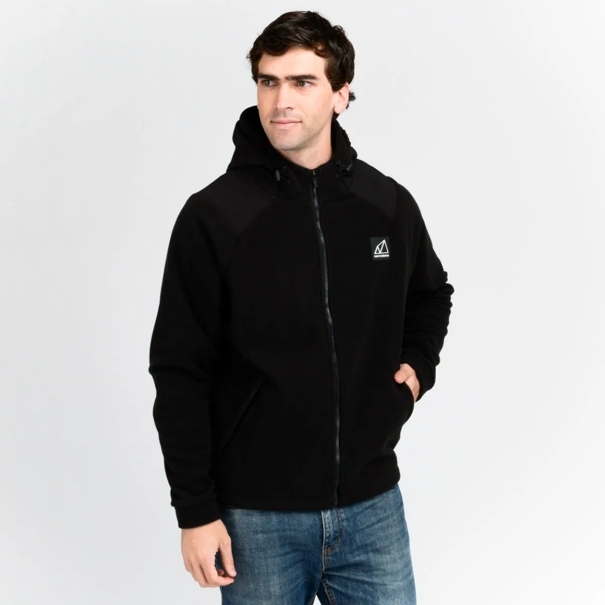 Polerón Polar Outdoor Hombre New Balance Fleece Negro