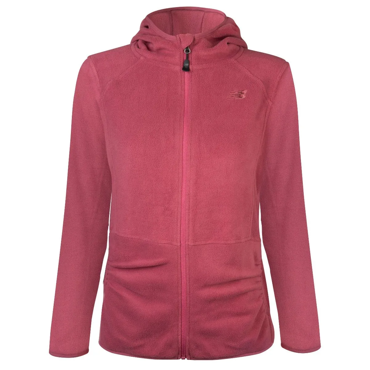 Polerón Polar Outdoor Mujer New Balance Full Zip Burdeo