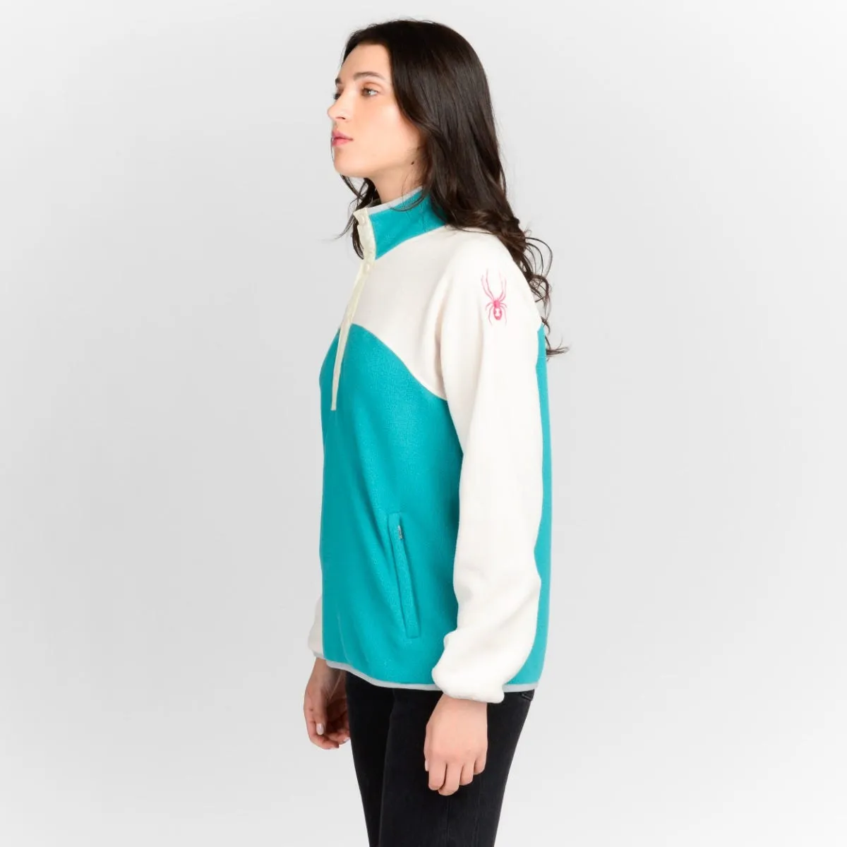 Polerón Polar Outdoor Mujer Spyder Speed Fleece Blanco