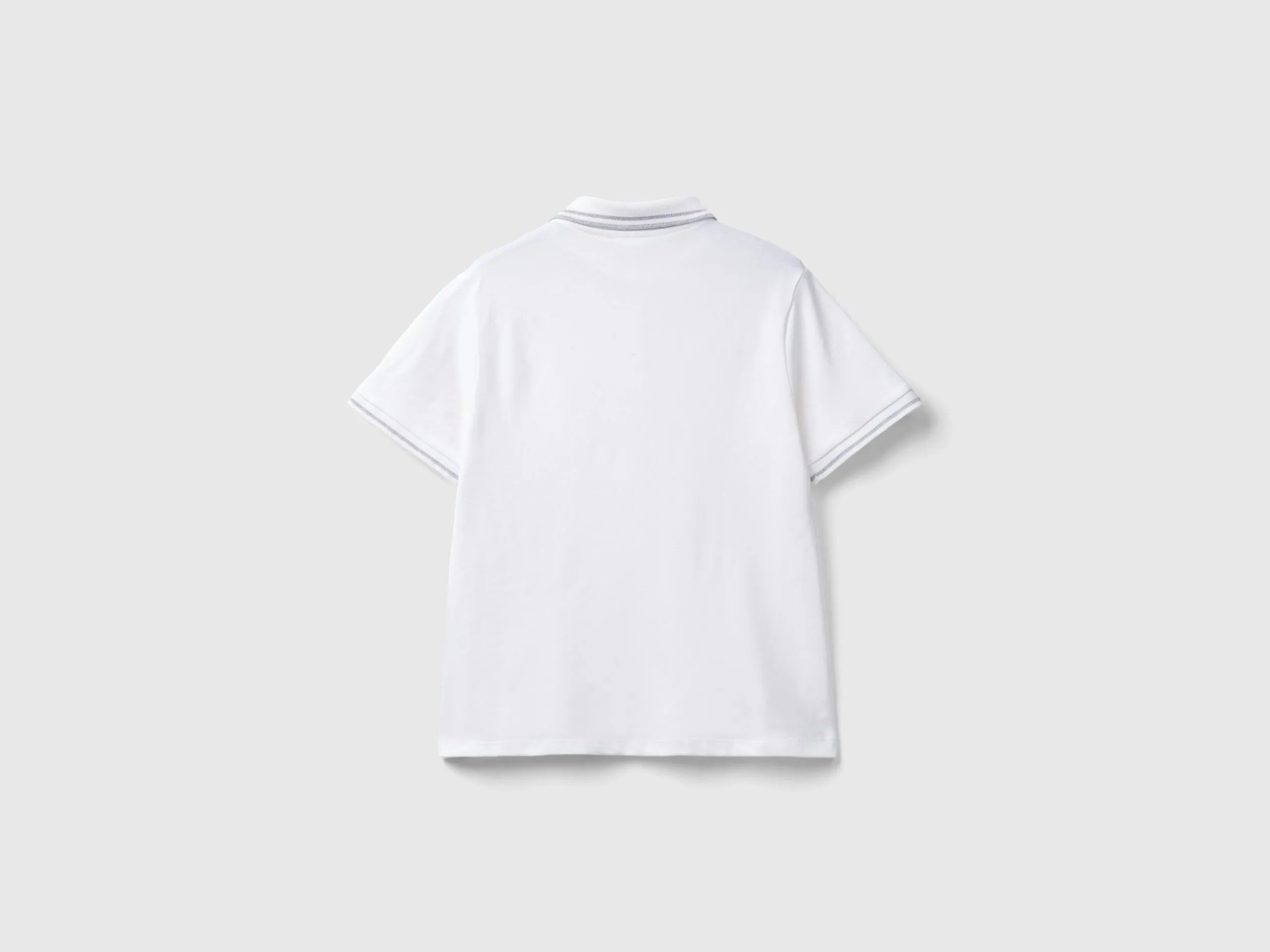 Polo blanco de algodón orgánico elástico