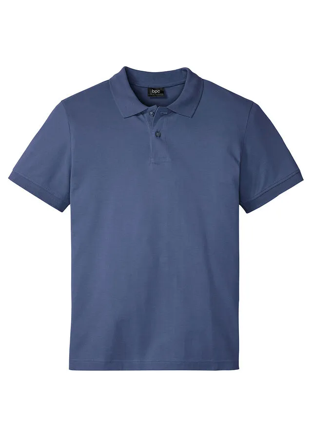 Polo de piqué de manga corta índigo