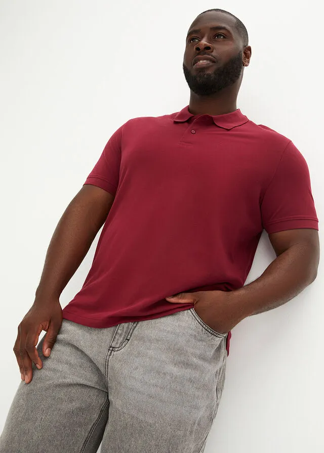 Polo de piqué de manga corta índigo