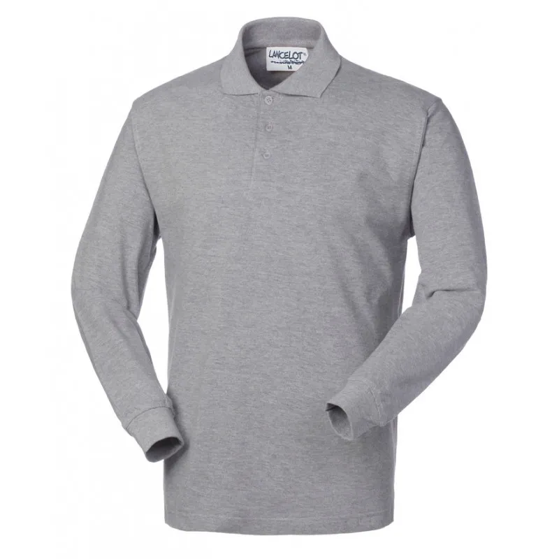 POLO LANCELOT DE MANGA LARGA GRIS ROSSINI  TALLA S Y XXL