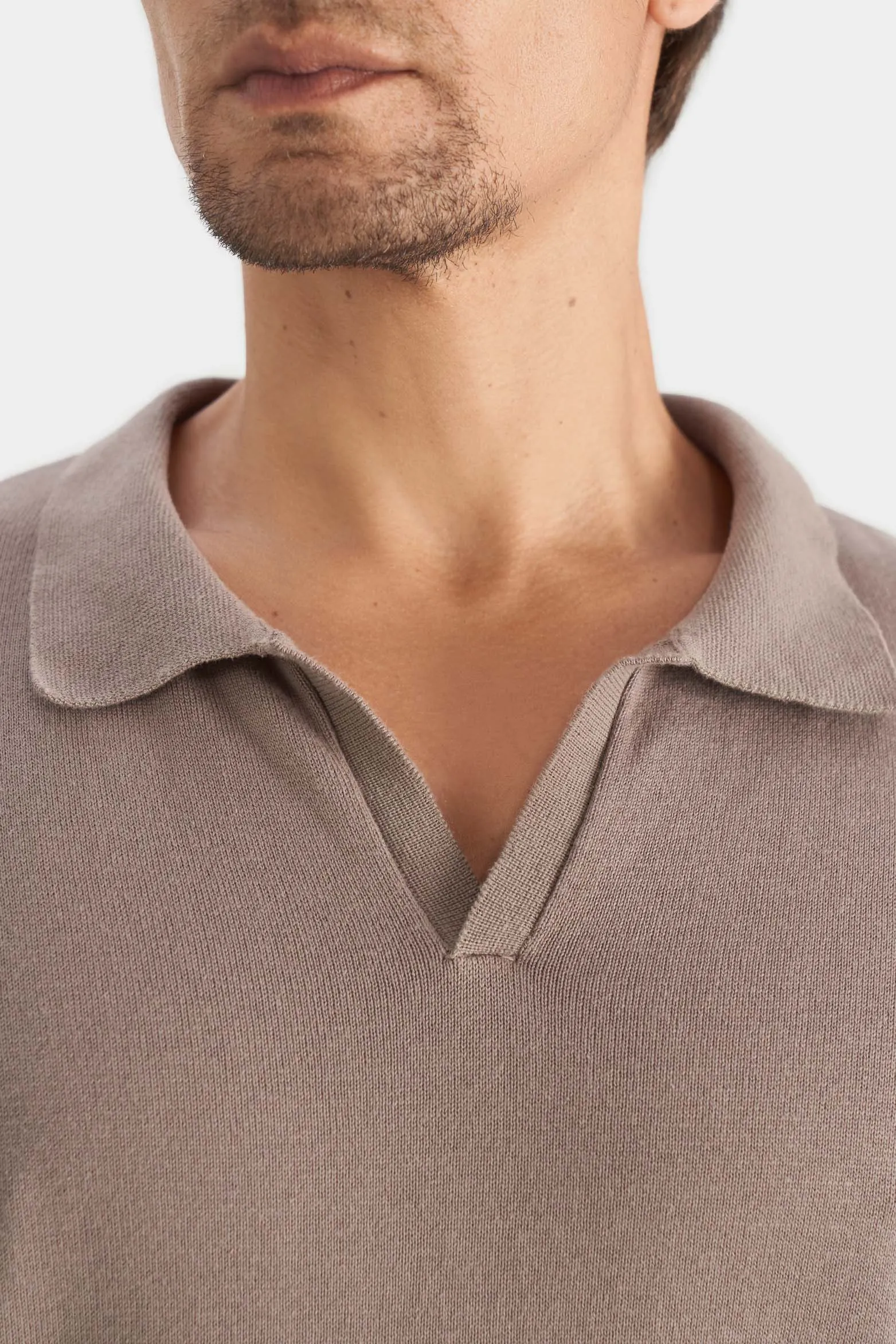 Polo manga larga pyxis tejida para hombre