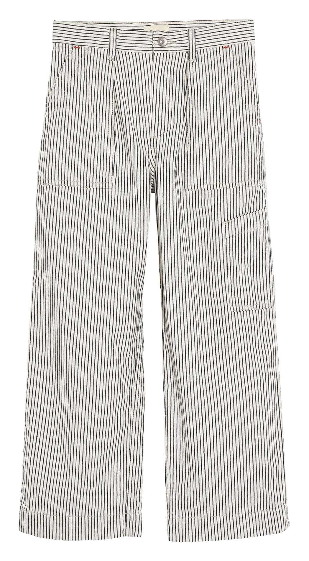 PRISHA  PANTALóN RECTO DE RAYAS EN AZUL