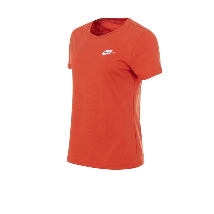 Remera Nike Sportswear Club Mujer Naranja