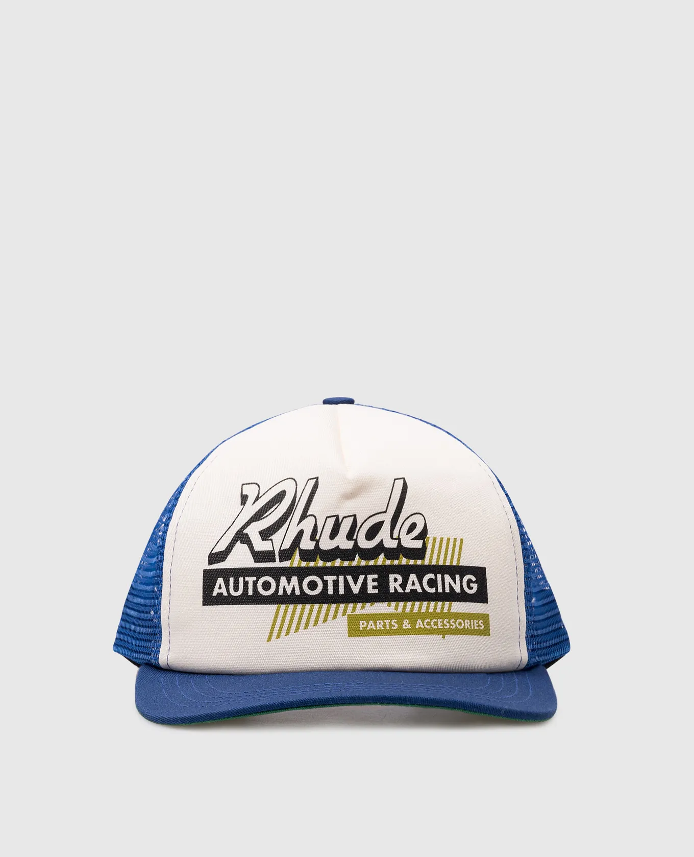 Rhude Blue AUTO RACING cap with logo print
