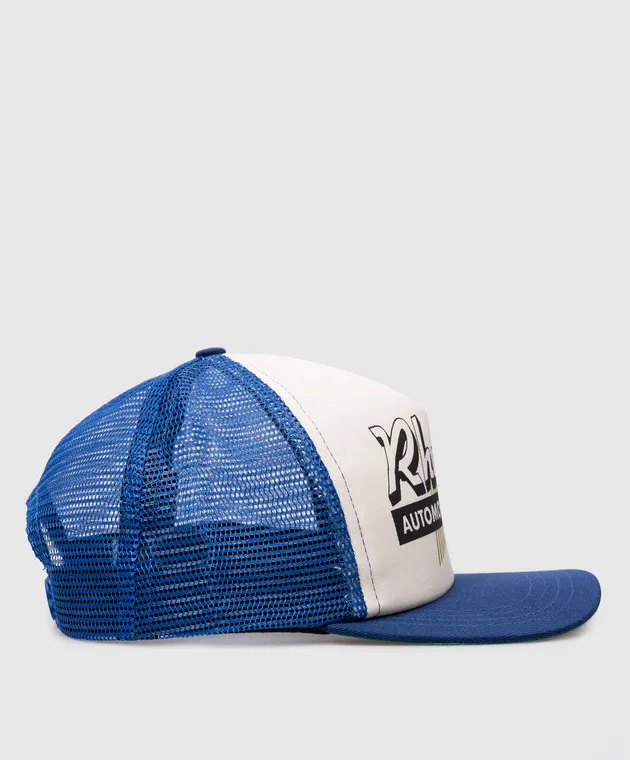 Rhude Blue AUTO RACING cap with logo print