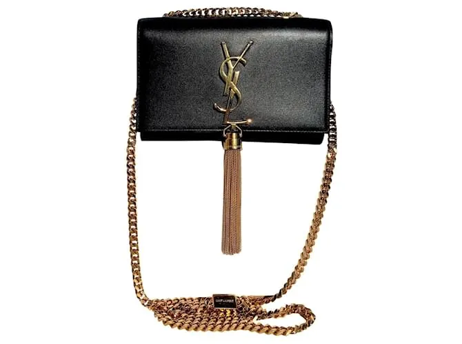 Saint Laurent Borla Kate Monogramme Negro 