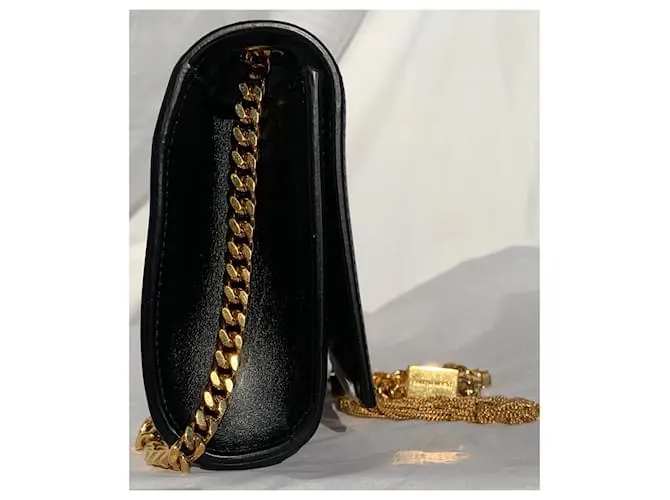 Saint Laurent Borla Kate Monogramme Negro 