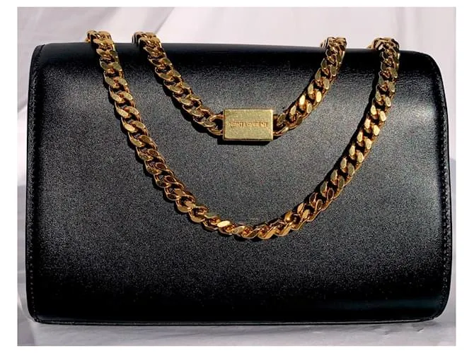 Saint Laurent Borla Kate Monogramme Negro 