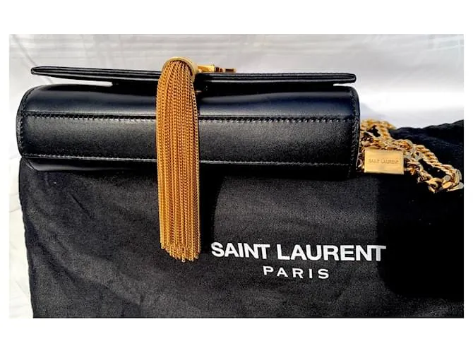 Saint Laurent Borla Kate Monogramme Negro 
