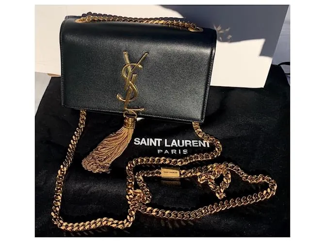 Saint Laurent Borla Kate Monogramme Negro 