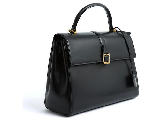 Saint Laurent El cierre impecable de la correa negra MM Negro 