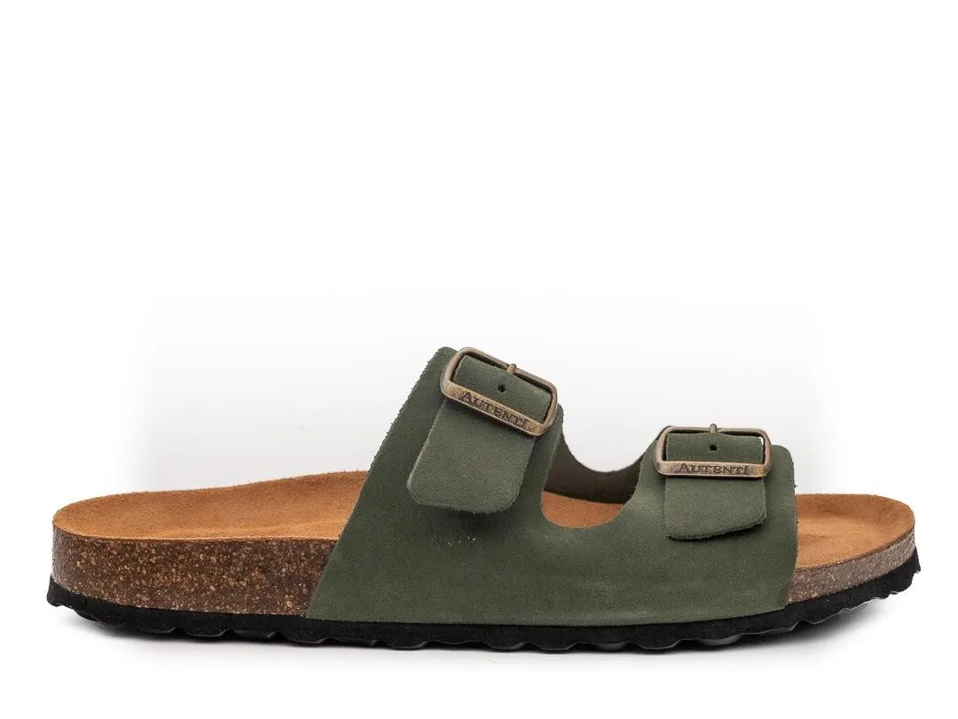 SANDALIA BIO HEBILLAS HOMBRE AUTENTI 3195 VERDE