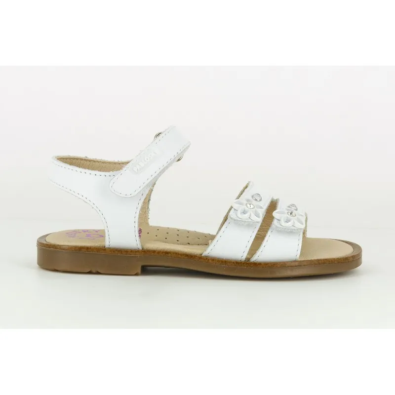 Sandalia Pablosky Florecitas Velcro 481300