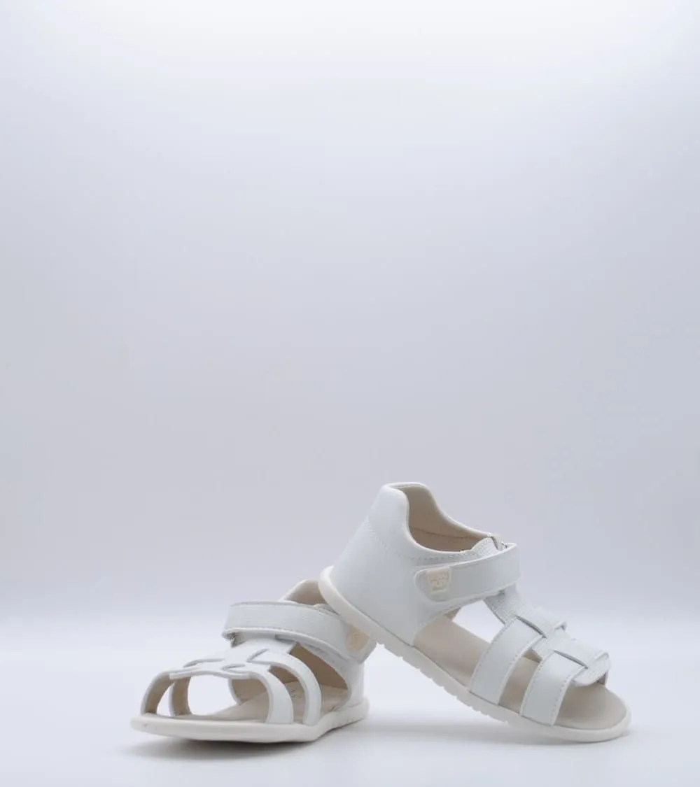 SANDALIA PIRUFLEX NIÑA PIEL BLANCO VELCRO