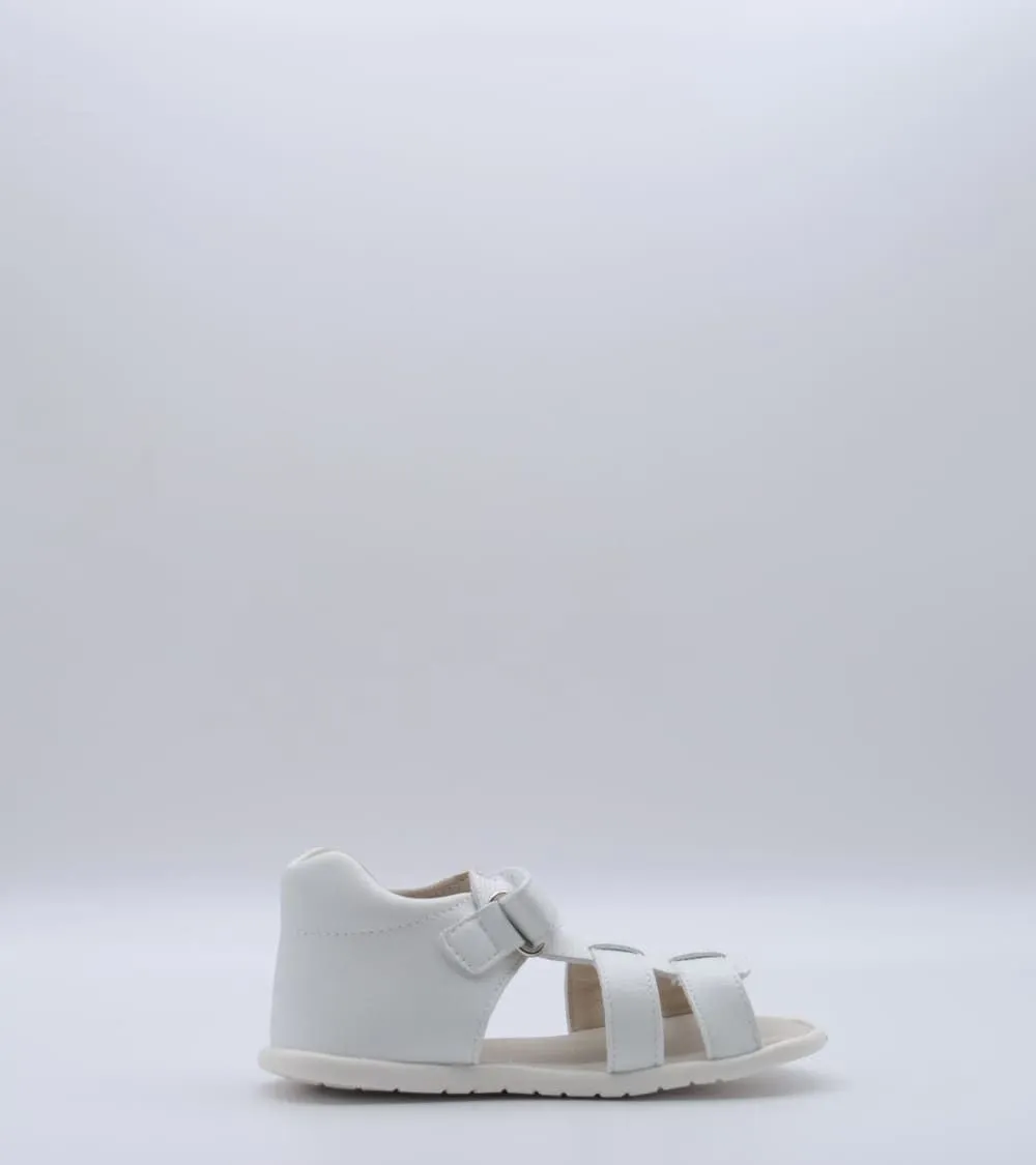 SANDALIA PIRUFLEX NIÑA PIEL BLANCO VELCRO