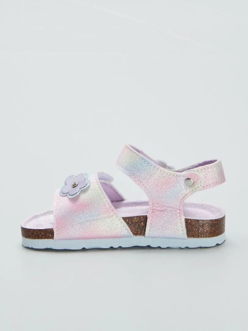 SANDALIAS CON VELCROS 'FROZEN'  ROSA