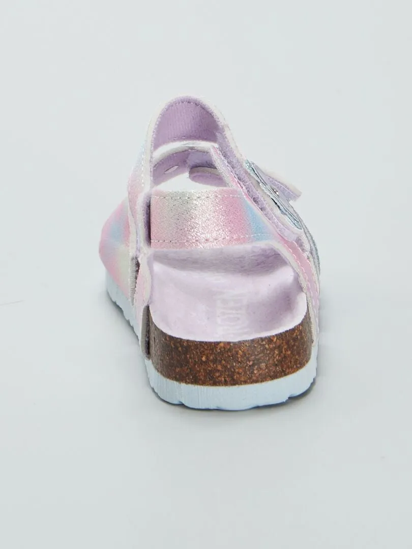 SANDALIAS CON VELCROS 'FROZEN'  ROSA