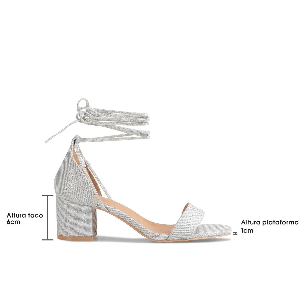 Sandalias Fiesta Alba Plateado Weide