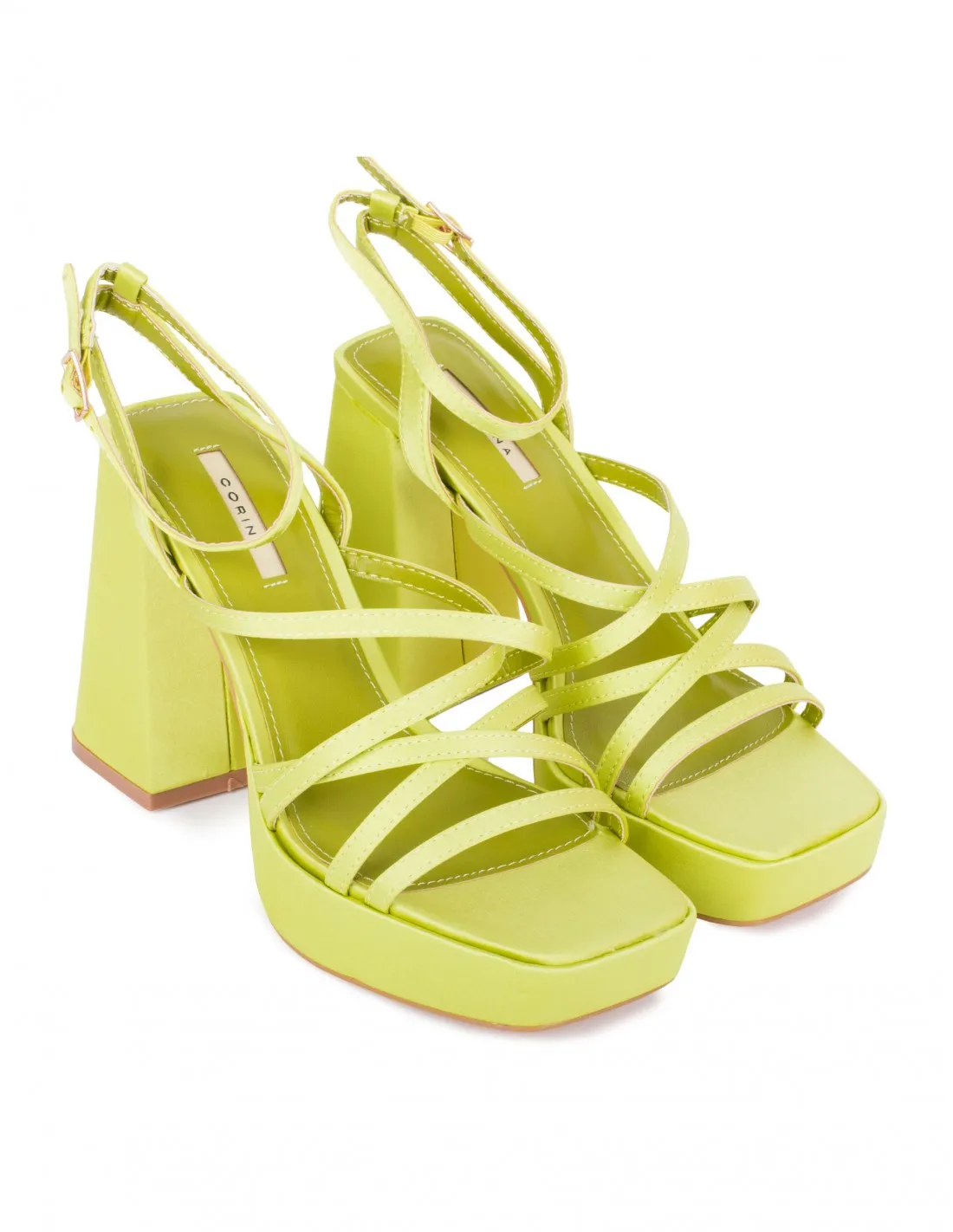 Sandalias Plataforma Tiras Lima