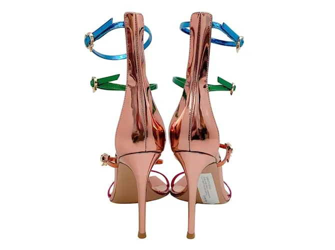 Sandalias Uptown con cinta metálica multicolor de Gianvito Rossi 