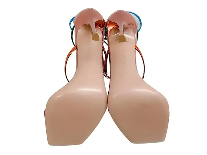 Sandalias Uptown con cinta metálica multicolor de Gianvito Rossi 