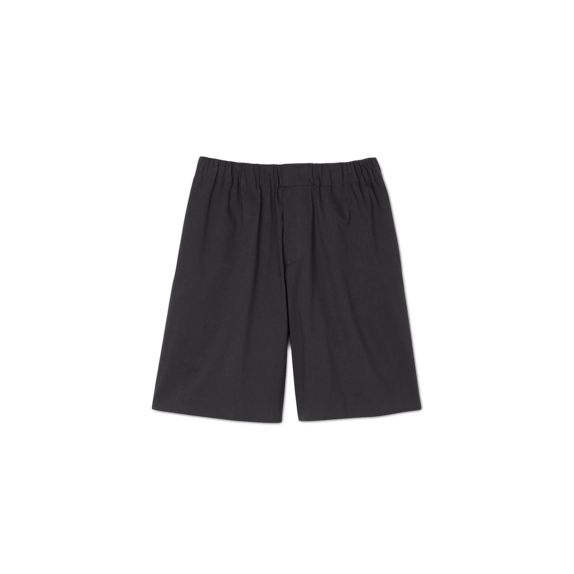 SANDRO Pantalón corto recto de mezcla de algodón en negro