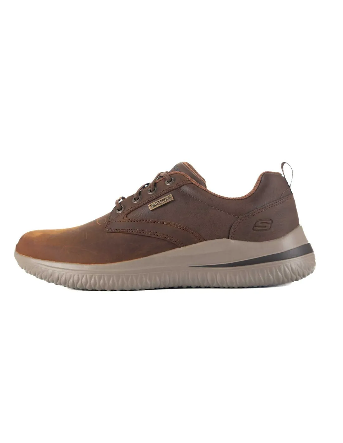 SKECHERS  ZAPATOS MARRóN OSCURO DELSON 3.0 GLAVINE 210661 HOMBRE