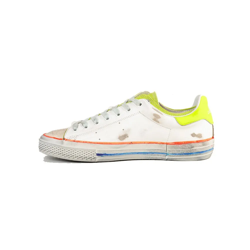 Sneakers de Piel Hidnander STARLESS LOW HB1WS600 Color Blanco y Lima