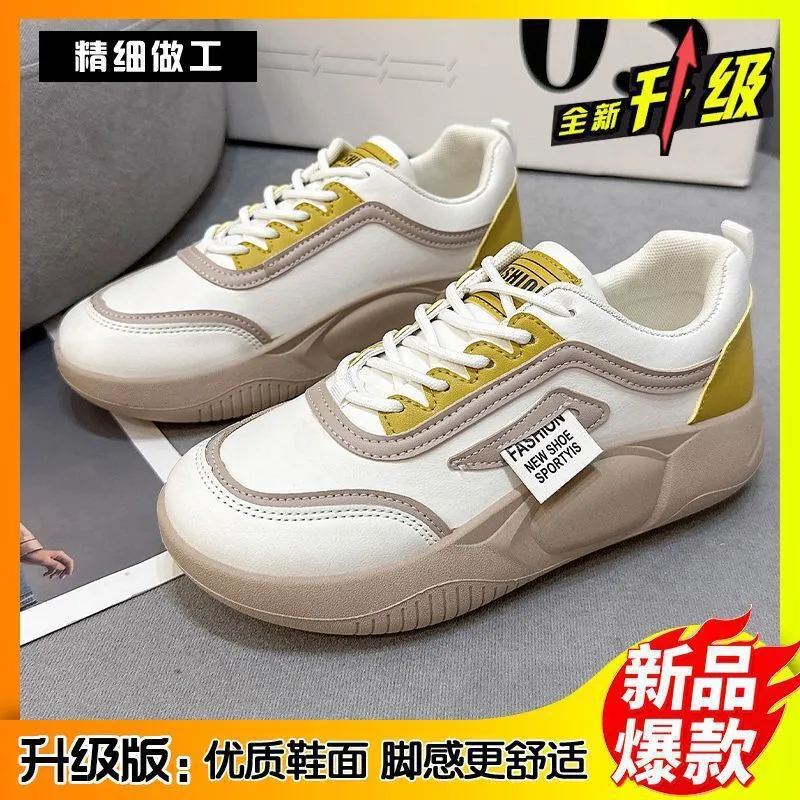 Soft Sole White para mujeres 2024 Nuevo entrenamiento alemán Instagram versátiles de mesa de moda casual versátiles
