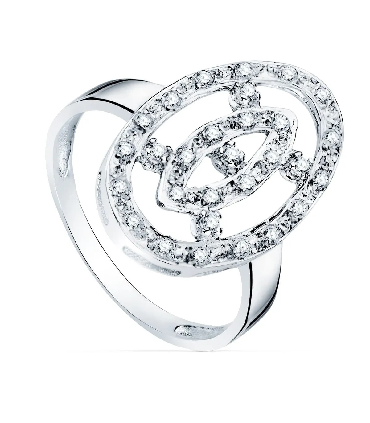 Sortija Lanzadera oro blanco 18k