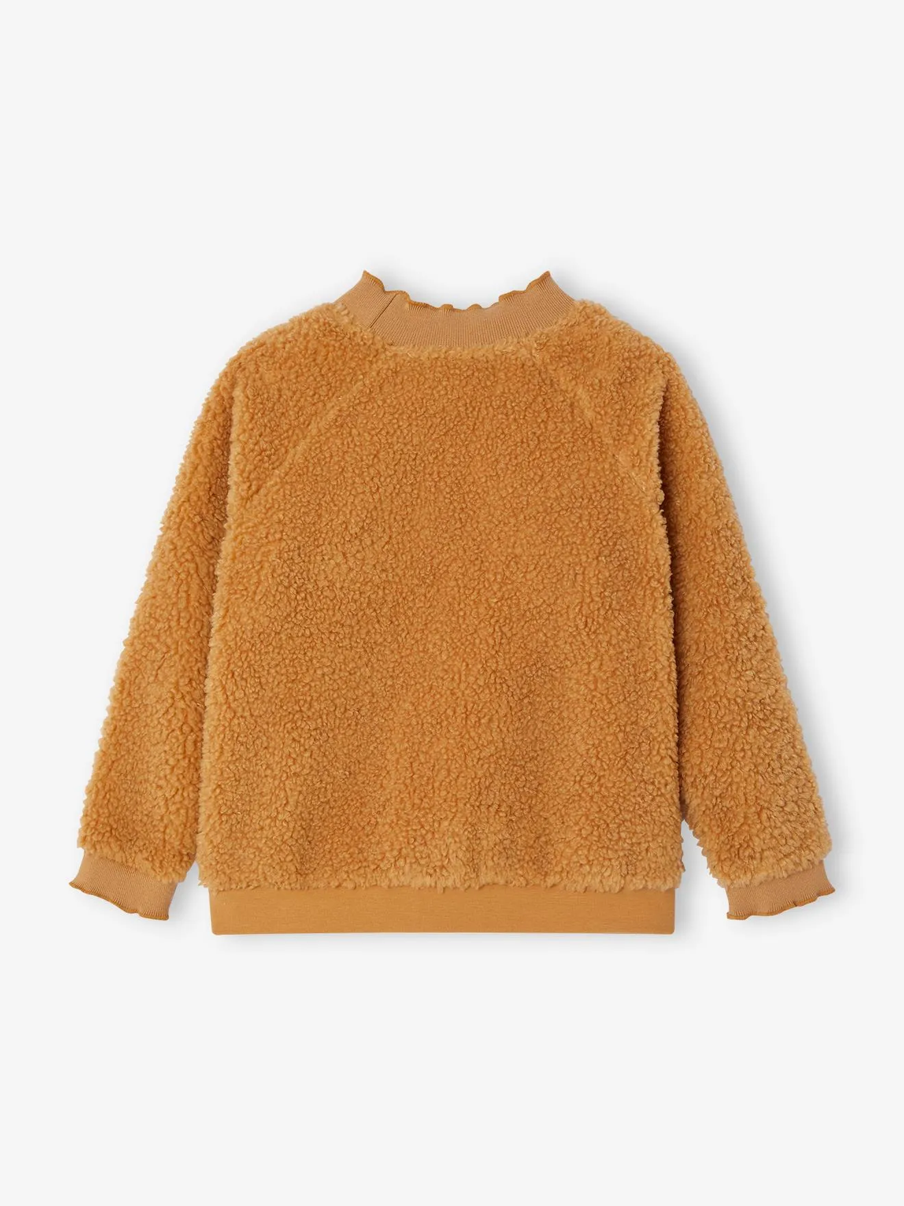 Sudadera de sherpa con acabados fantasía, niña