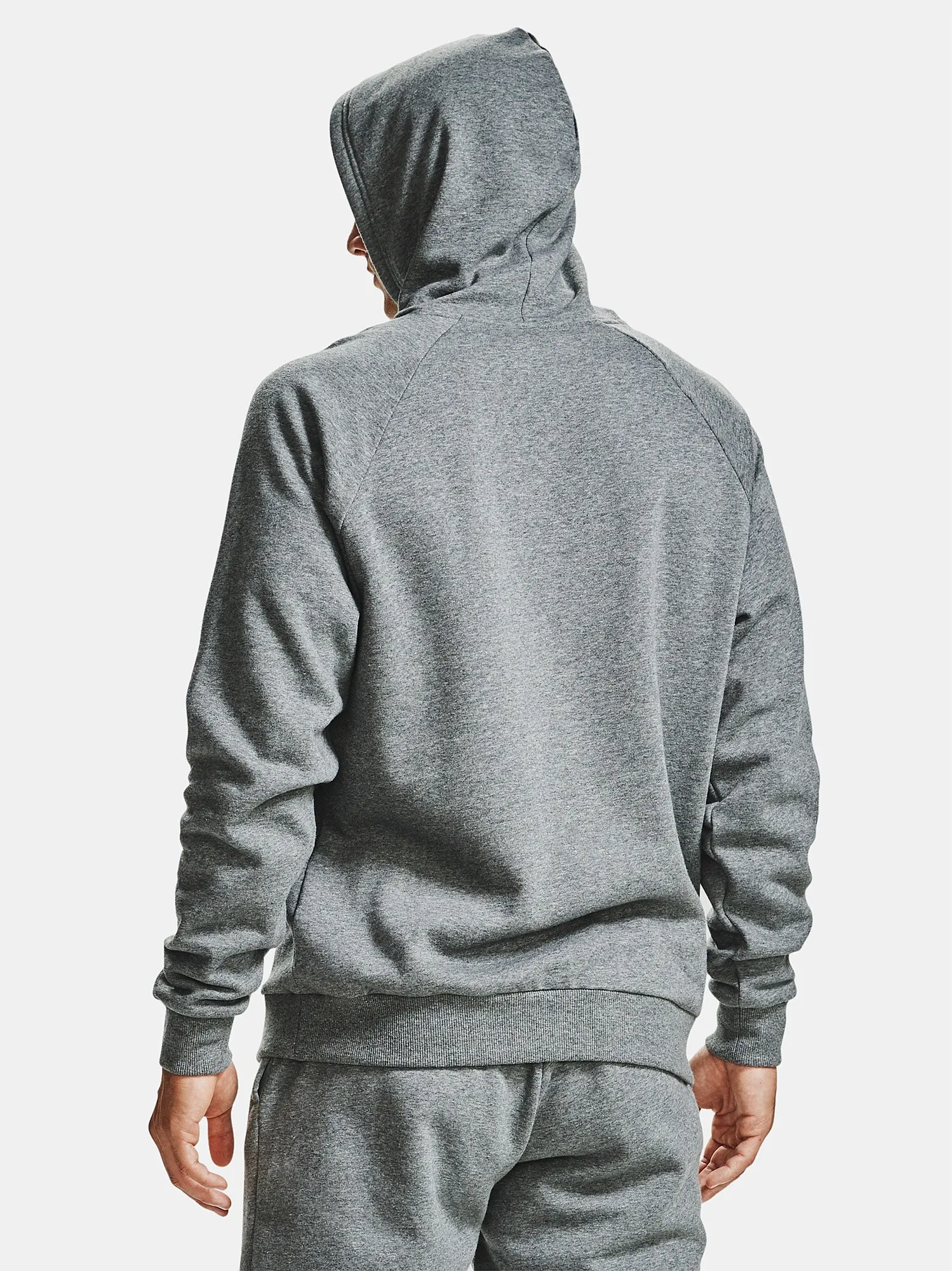 SUDADERA UNDER ARMOUR RIVAL FLEECE  PITCH GRAY LIGHT HEATHER  MEN´S