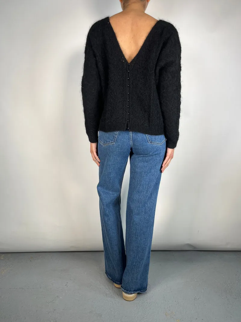 SÉZANE Sweater Mohair Botones en Espalda