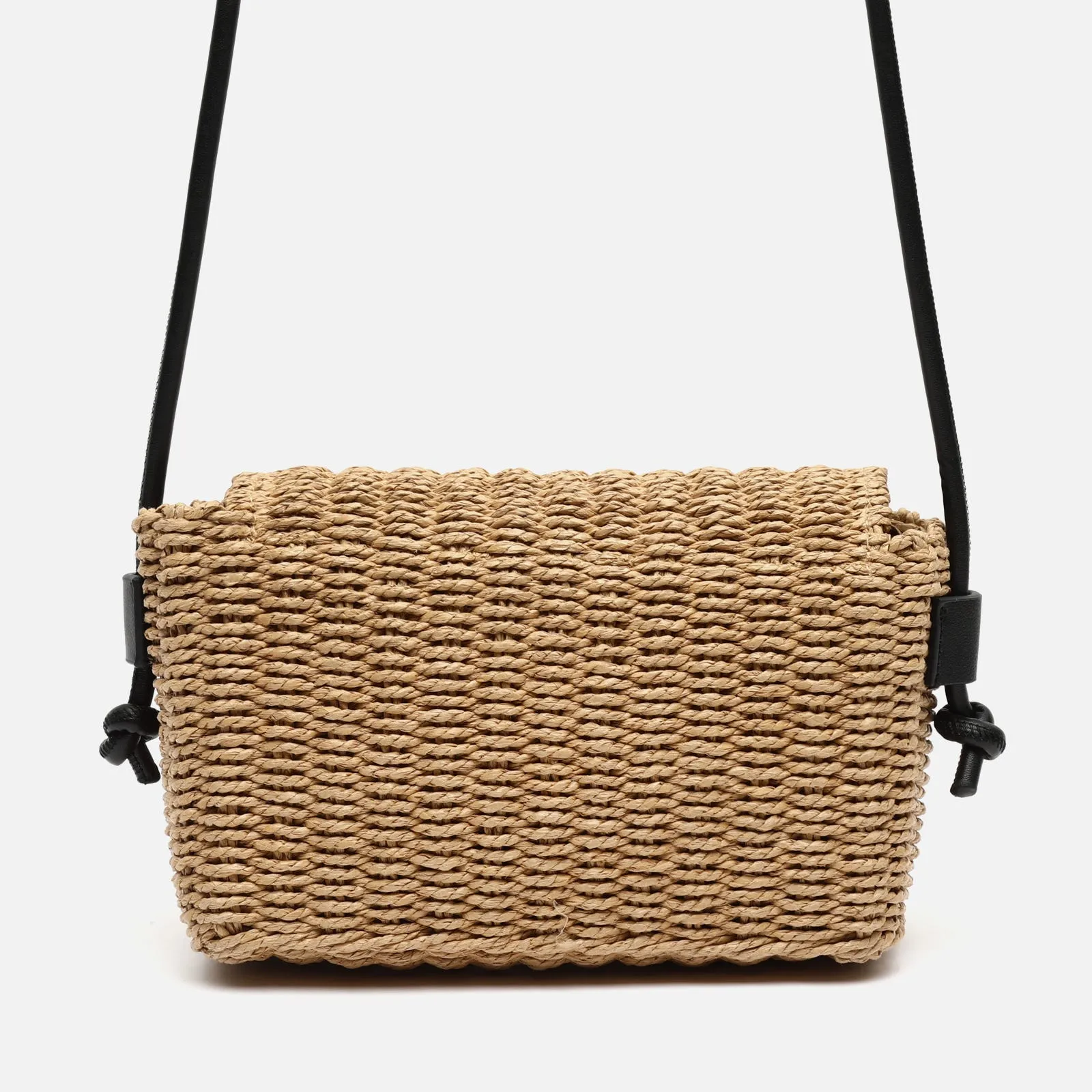 Tani bolso bandolera pequeo efecto rafia