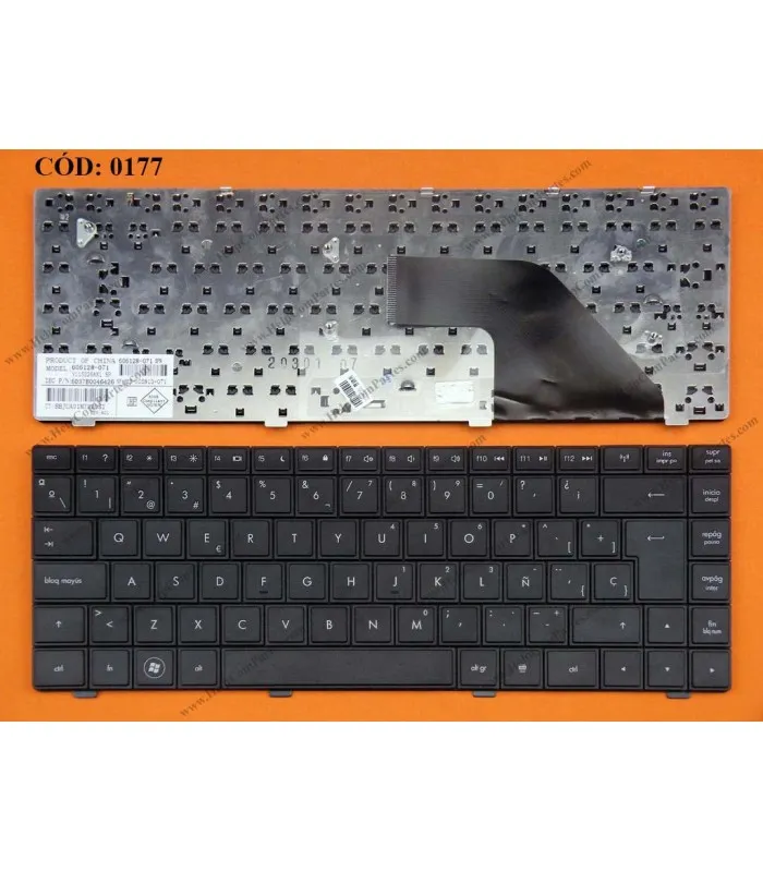 TECLADO HP COMPAQ 320 321 326 420 CQ320 CQ321 CQ325 CQ326 CQ420 SERIES SIN MARCO 606128071 BK SP ORIG.