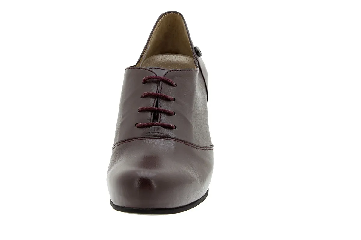 Tie shoe Leather Bordeaux