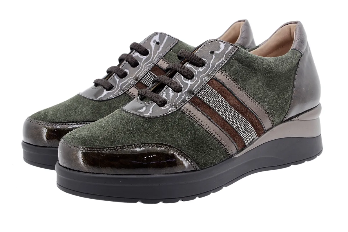 Tie shoe Taupe Patent