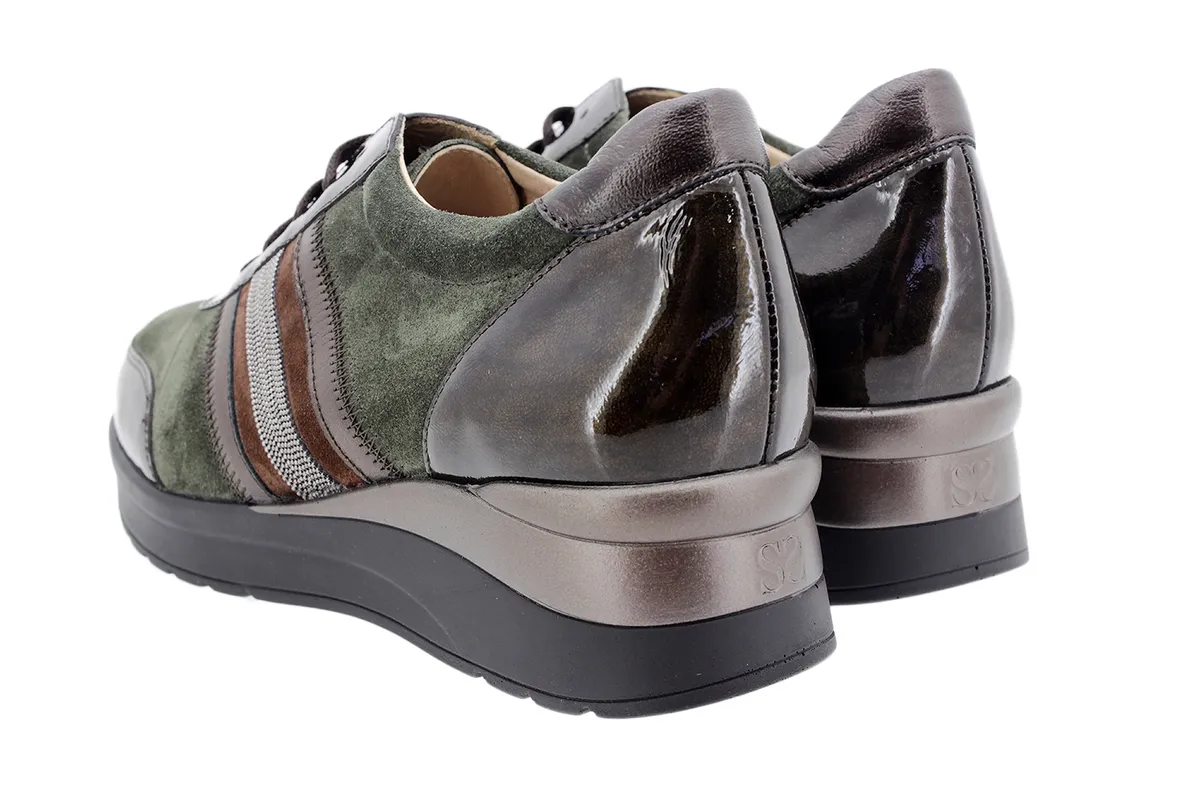 Tie shoe Taupe Patent