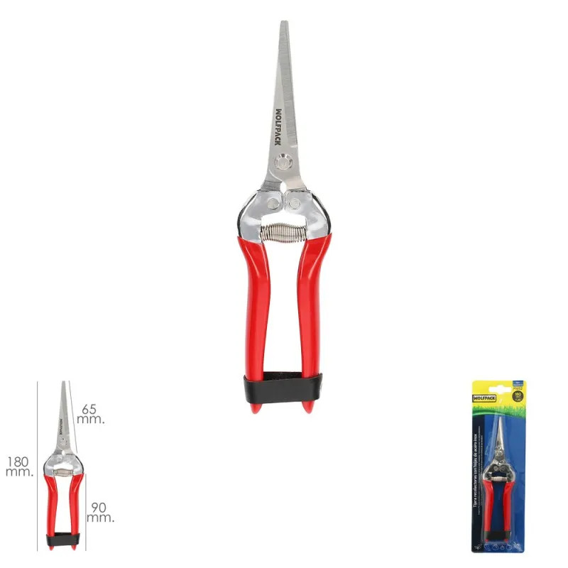 TIJERAS RECOLECTORAS 180 MM. 1 MANO P1652, HOJAS DE ACERO INOXIDABLE