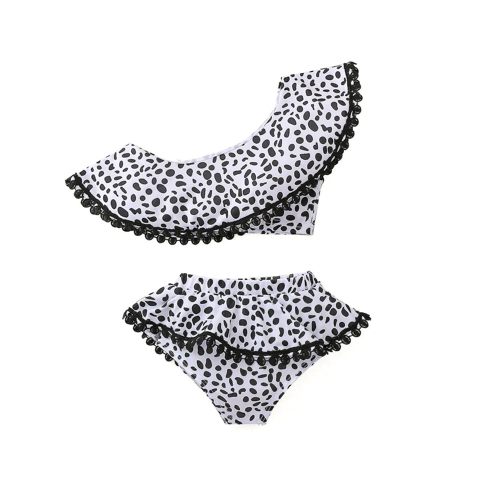 Traje de baño infantil split bebé europeo vende rápidamente bikini vaca estampado de leopardo split